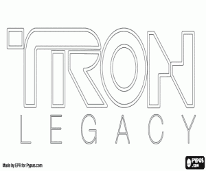 Coloriage Logo du film Tron: Legacy