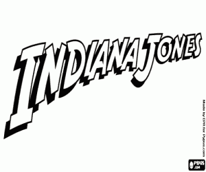 Coloriage Logo Indiana Jones