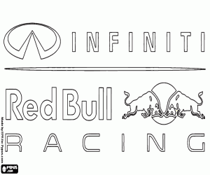 Coloriage Logo Infiniti Red Bull Racing