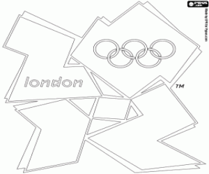 Coloriage Logo des Jeux olympiques de Londres 2012