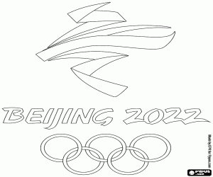 Coloriage Logo Jeux Olympiques de Pékin 2022