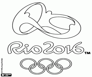 Coloriage Logo des Jeux Olympiques Rio 2016