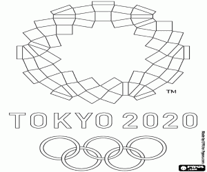 Coloriage Logo Jeux Olympiques Tokyo 2020