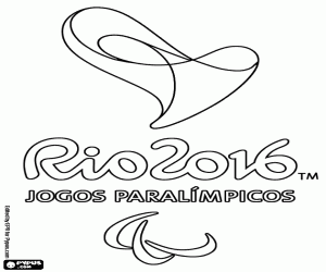 Coloriage Logo des Jeux paralympiques de Rio 2016