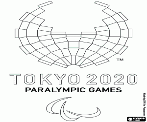Coloriage Logo Jeux paralympiques de Tokyo 2020