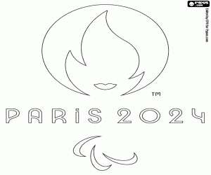 Coloriage Logo Jeux paralympiques de Paris 2024
