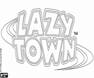 Coloriage Logo Lazy Town