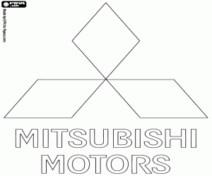 Coloriage Logo Mitsubishi Motors