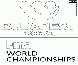 Coloriage Logo Mondial Natation Budapest 2022