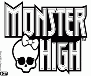 Coloriage Logo Monster High, emblème