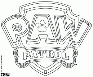 Coloriage Logo original de Paw Patrol