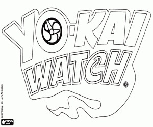 Coloriage Logo original de yo-kaiWatch