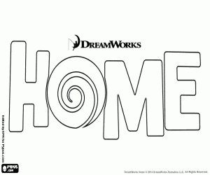 Coloriage Logo original du film Home