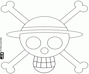 Coloriage Logo des Pirates du chapeau de paille
