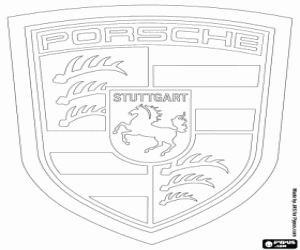Coloriage Logo Porsche