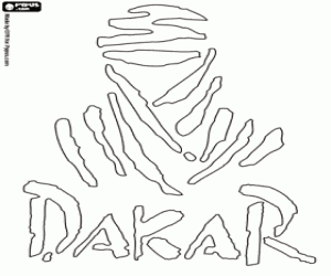 Coloriage Logo du Rallye Dakar