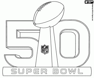 Coloriage Logo du Super Bowl 50