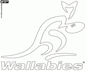 Coloriage Logo des wallabies