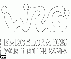 Coloriage Logo World Roller Games Barcelone 2019