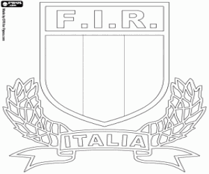 Coloriage Logo d'équipe de Rugby de l'Italie