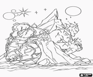 Coloriage Loki, ennemi de Thor