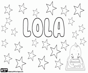 Coloriage Lola, diminutif féminin
