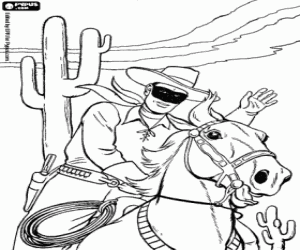 Coloriage Lone Ranger et Silver