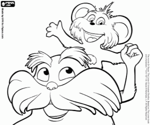 Coloriage Le Lorax et Pip sont heureux