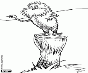Coloriage Lorax, étrange créature de la forêt