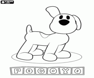 Coloriage Loula, le chien de Pocoyo