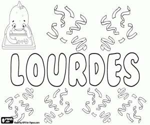 Coloriage Lourdes, nom espagnol