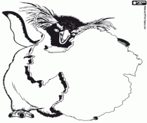 Coloriage Lovelace le pingouin mord glace