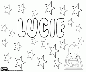 Coloriage Lucie, nom d'origine latine