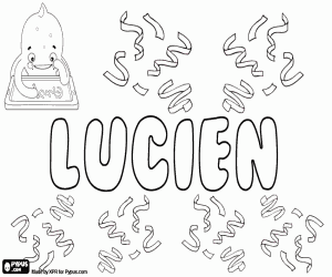 Coloriage Lucien, nom français