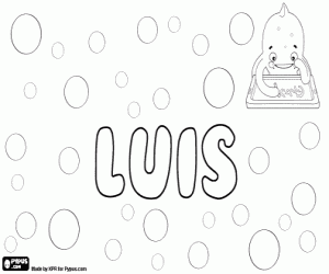 Coloriage Luis, nom espagnol