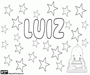 Coloriage Luiz, nom en Portugais