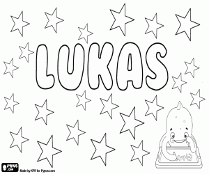 Coloriage Lukas, nom pour garçon