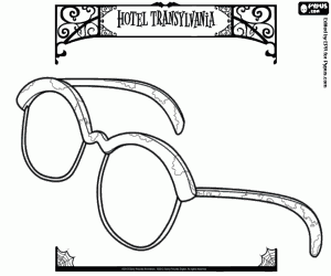 Coloriage Lunettes de l'homme invisible