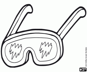 Coloriage Lunettes de soleil pour la neige