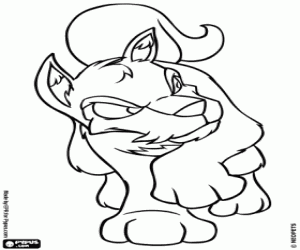Coloriage Lupe, le loup de Neopets