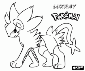 Coloriage Luxray, Pokémon