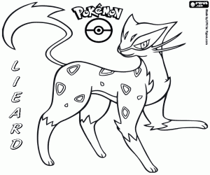 Coloriage Léopardus, un félin de Pokemon