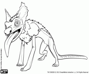 Coloriage Léote, un animal de Les Croods