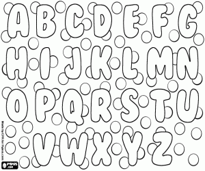 Coloriage L’alphabet avec les flocons de neige