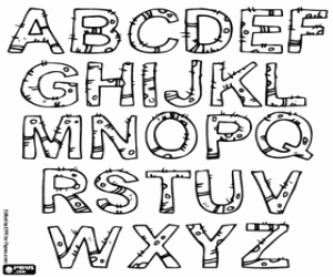 Coloriage L’alphabet de cactus