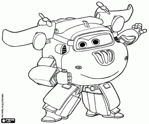 Coloriage L’avion de Donnie, Super Wings