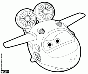 Coloriage L’avion Mira de Super Wings