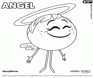 Coloriage L’emoji Ange