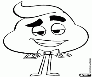 Coloriage L’emoji Papa Caca, un personnage