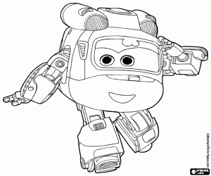 Coloriage L’hélicoptère Dizzy, Super Wings
